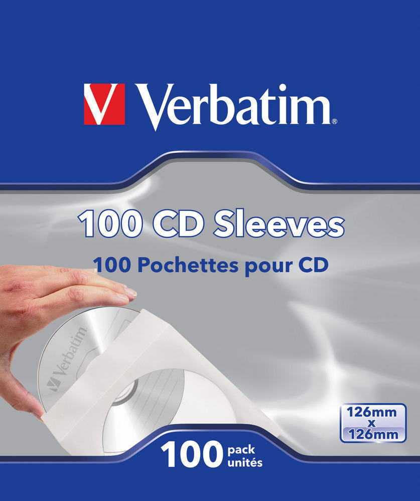 1x100 Verbatim CD/DVD Sleeves