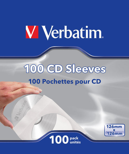 1x100 Verbatim CD/DVD Sleeves