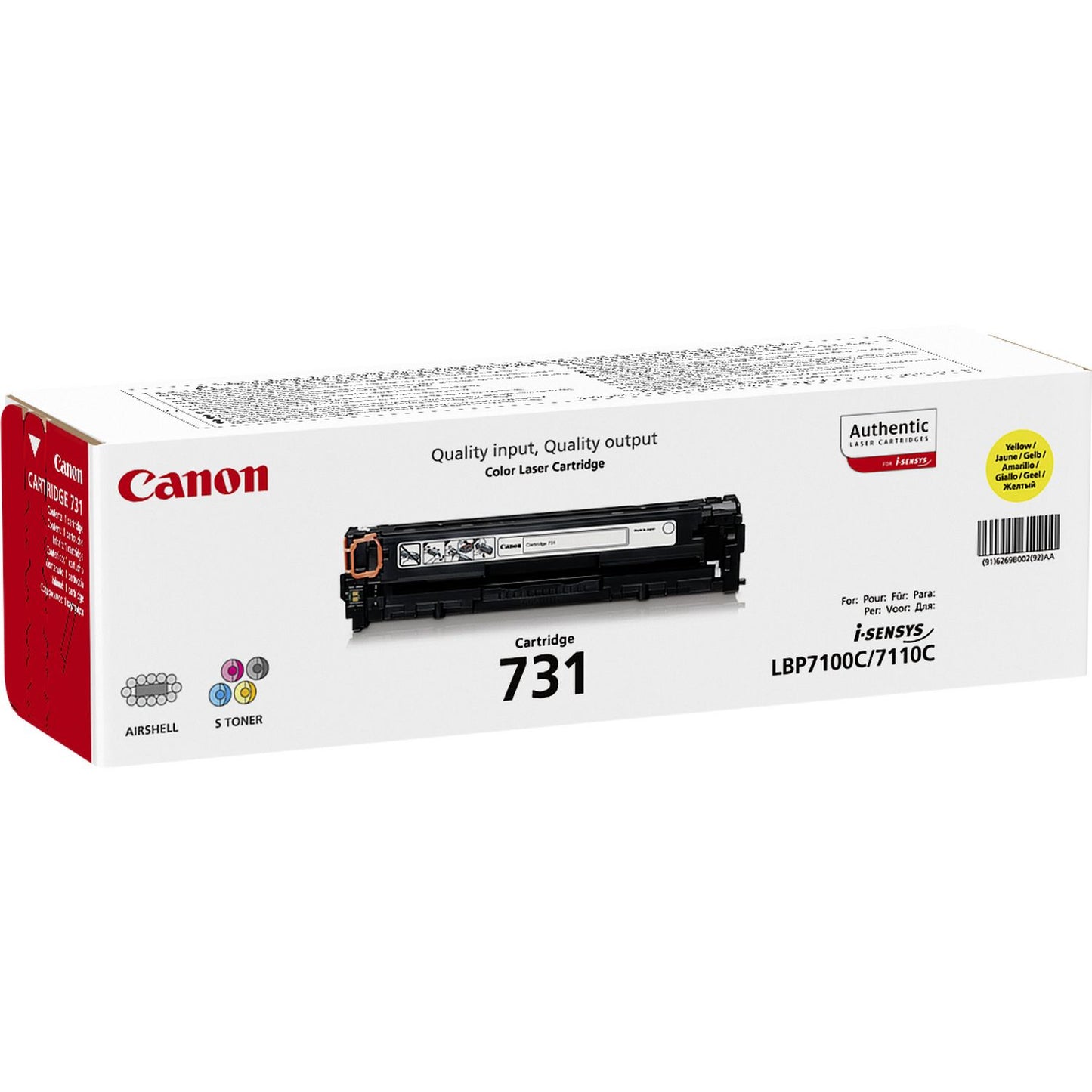 Canon Toner Cartridge 731 Y yellow