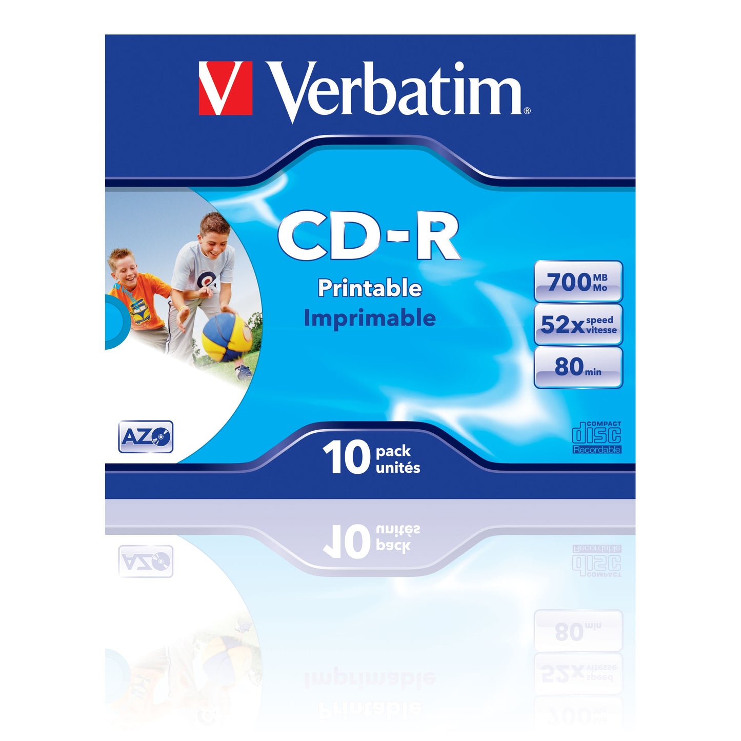 1x10 Verbatim Data Life Plus JC CD-R 80 / 700MB, 52x, printable