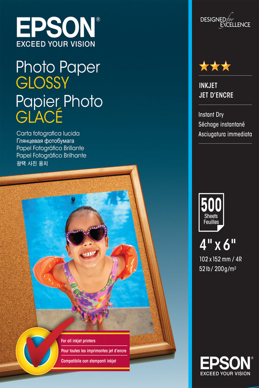 Epson Photo Paper Glossy 10x15 cm 500 Sheets 200 g