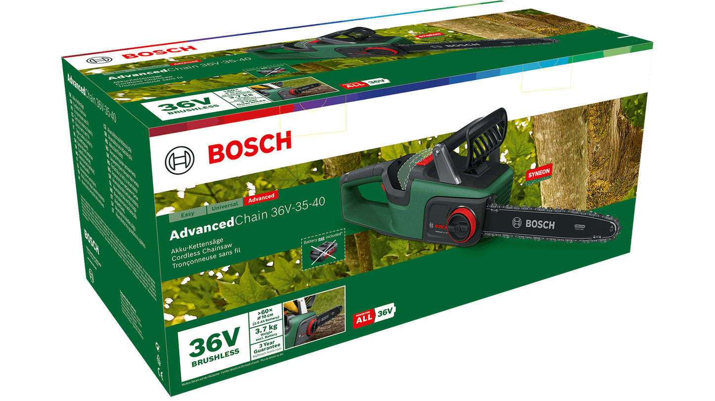 Bosch ADVANCEDCHAIN 36V-35-40 cordless chainsaw