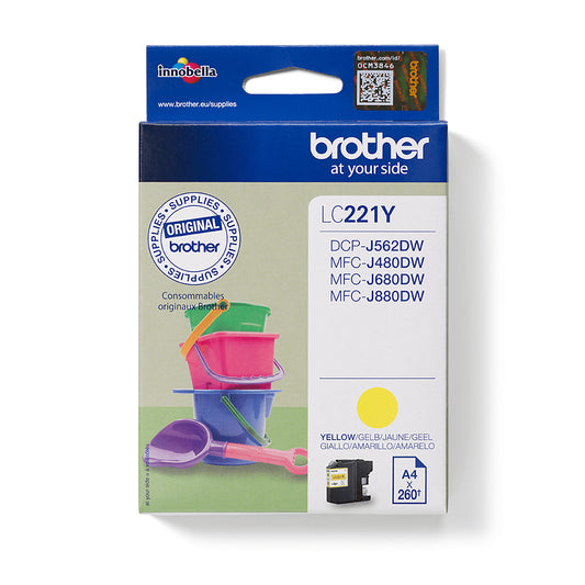 Brother LC-221 260P orig geel