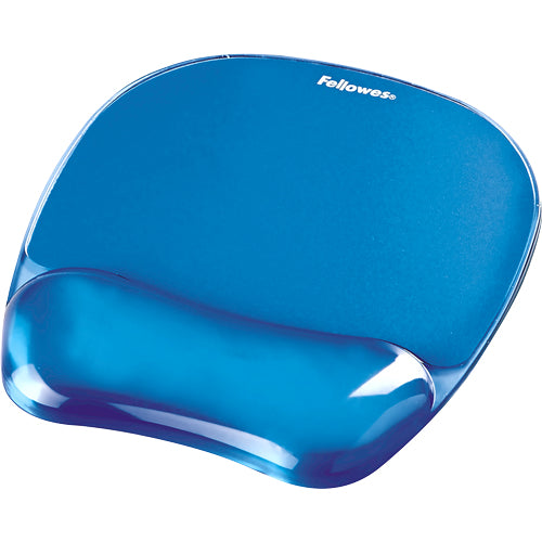 Fellowes Crystal Gel Mouse Gel Wrist Support blue
