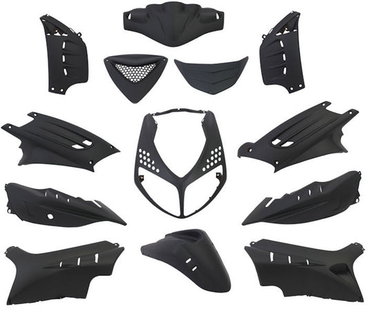 Plaatset 13-delig Edge voor Peugeot Speedfight 2 - mat zwart