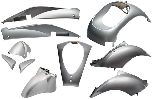 Plaatset 10-delig Edge voor Sym Mio - zilver metallic