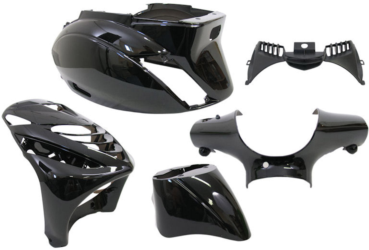 Plaatset 5-delig Edge voor Piaggio Zip-SP vanaf bouwjaar 2000 - zwart metallic
