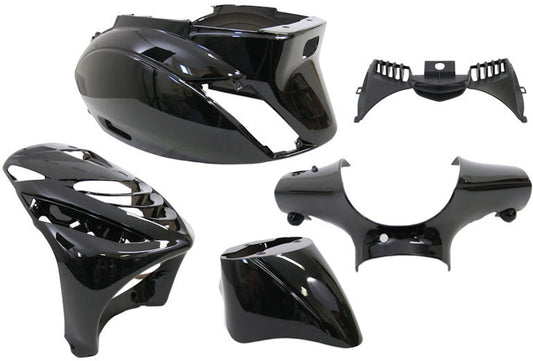 Plaatset 5-delig Edge voor Piaggio Zip-SP vanaf bouwjaar 2000 - zwart metallic