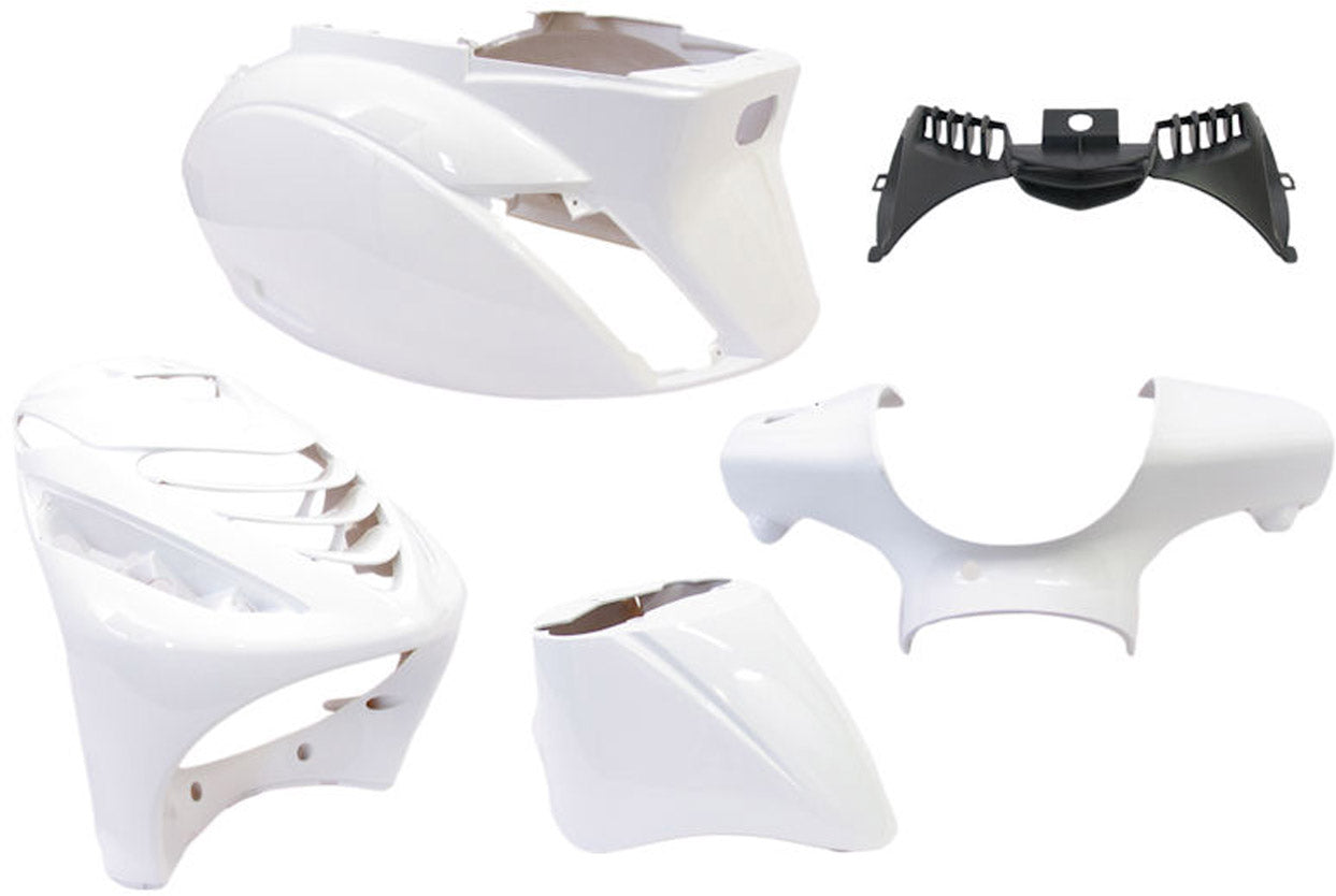 Plaatset 5-delig Edge voor Piaggio Zip-SP vanaf bouwjaar 2000 - glanzend wit