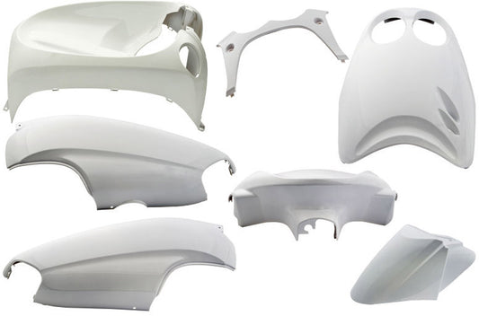 Plaatset 7-delig Edge voor Yamaha Neo's van bouwjaar 2002 tot 2008 met digitale cockpick - glanzend wit