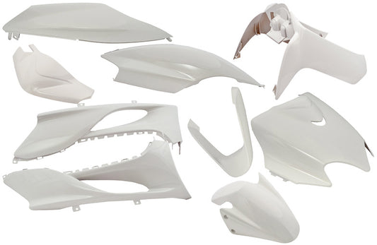 Plaatset 9-delig Edge voor Yamaha Jog R/ MBK Machg - metallic wit