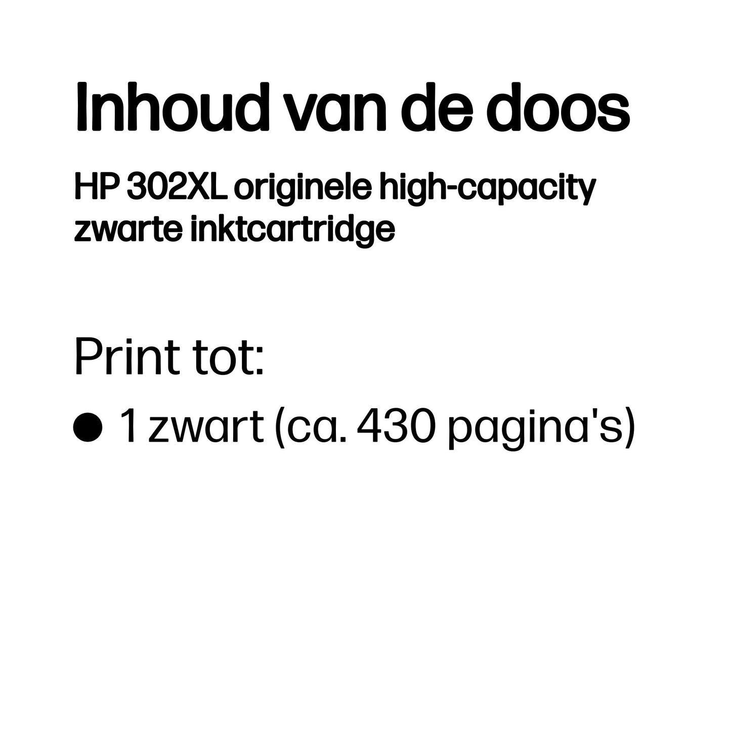 HP F6U68AE ink cartridge black No. 302 XL