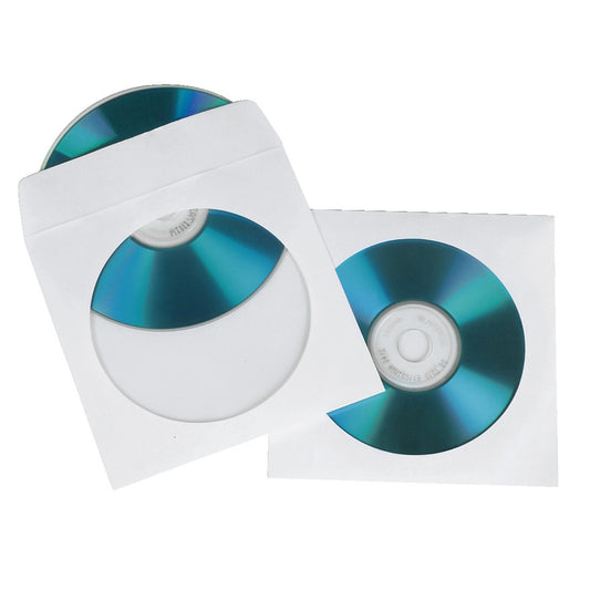 1x100 Hama CD/DVD Paper Sleeves white                   SK 51174