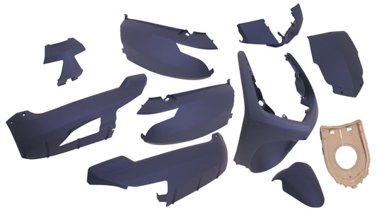 Plaatset 9-delig Edge voor Peugeot New Vivacity vanaf bouwjaar 2008 50cc 2/4 takt - mat blauw