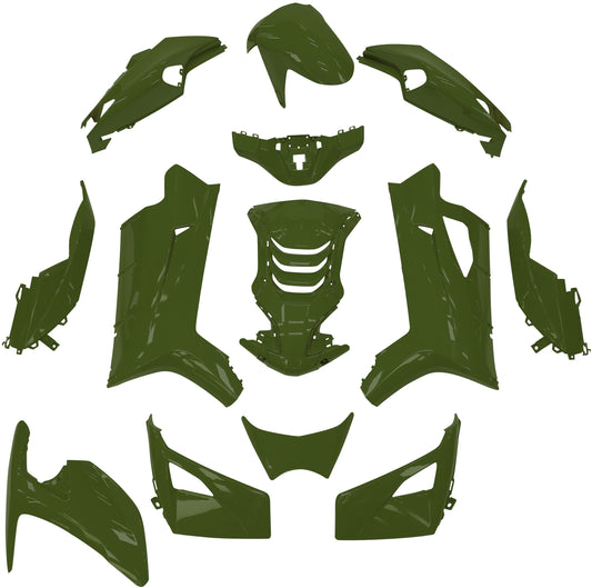 Plaatset 14-delig Edge voor Peugeot Speedfight 4 - dIstrictgroen