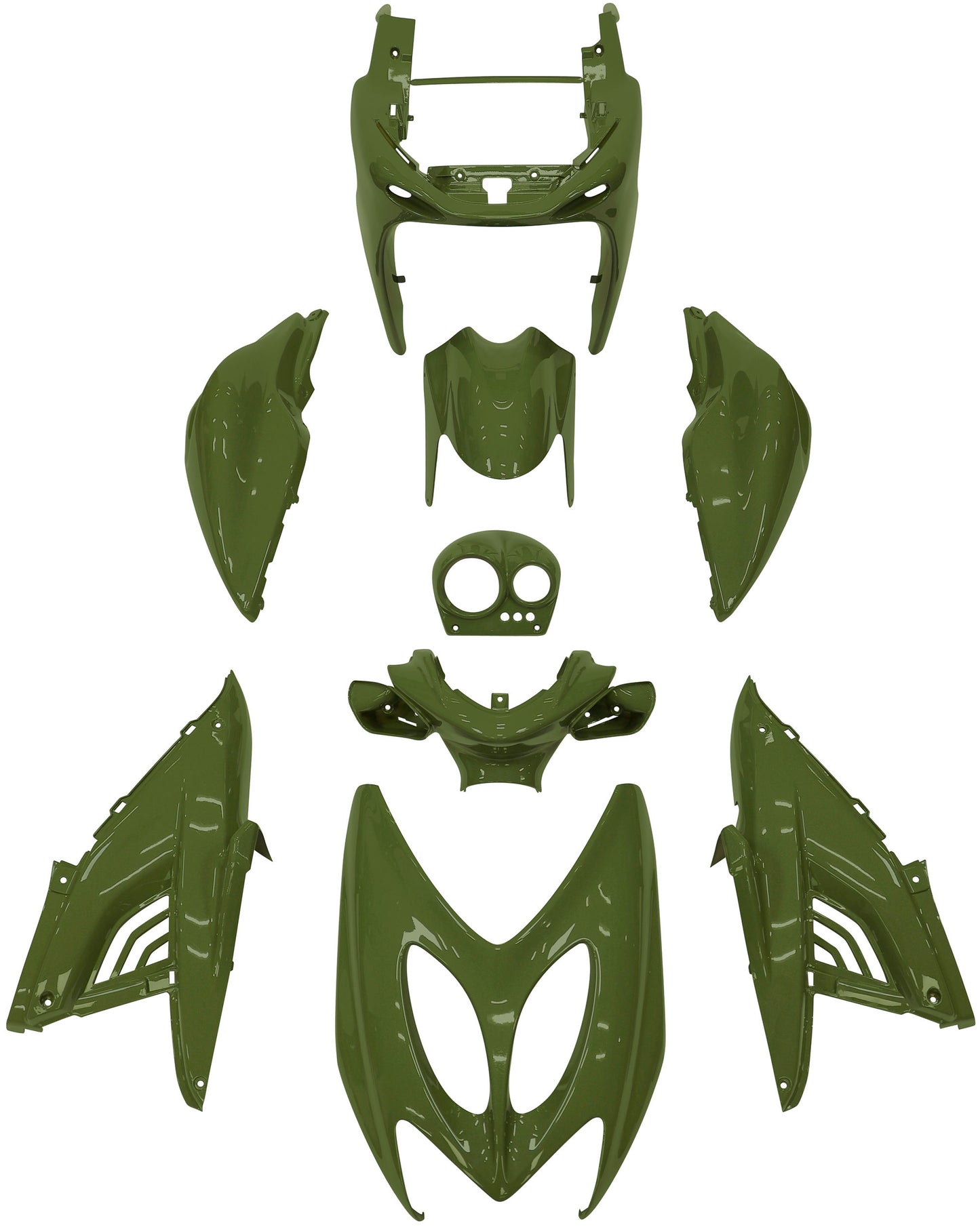 Plaatset Yamaha Aerox 9 delig - districtgroen