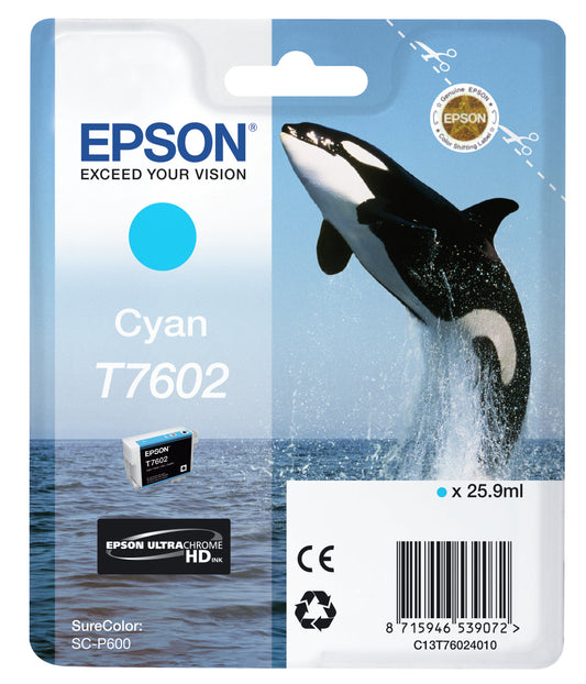 Epson ink cartridge cyan T 7602