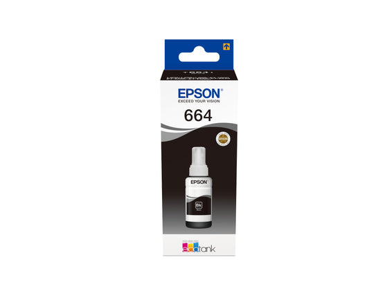 Epson Ink black T 664 70 ml               T 6641
