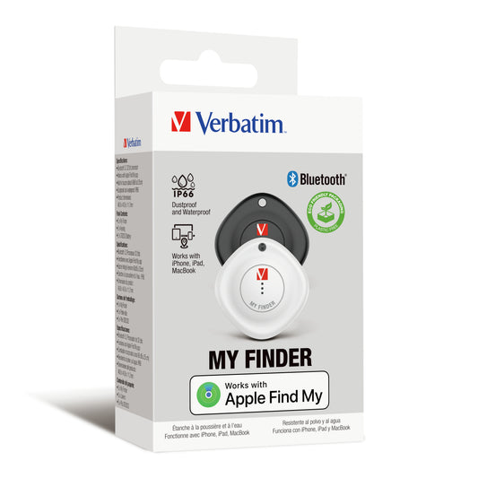 1x2 Verbatim My Finder Bluetooth Item Finder, black/white 32131