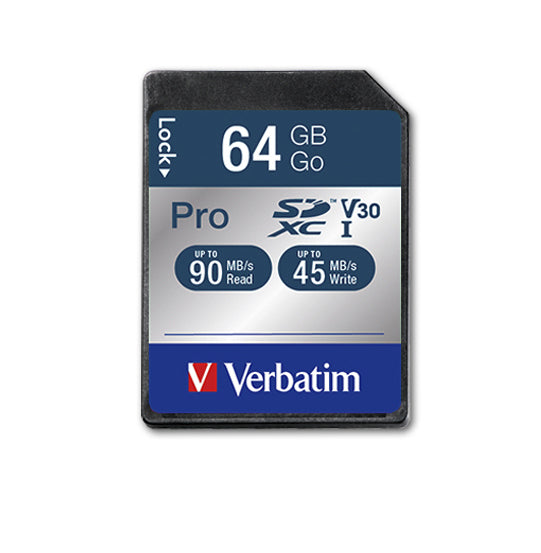 Verbatim SDXC Karte Pro     64GB Class 10 UHS-I             47022