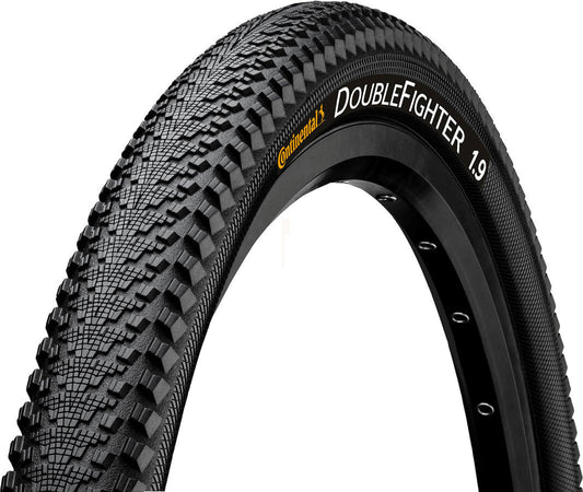 Buitenband Continental DoubleFighter III 26 x 1.90" / 50-559 - zwart met reflectie