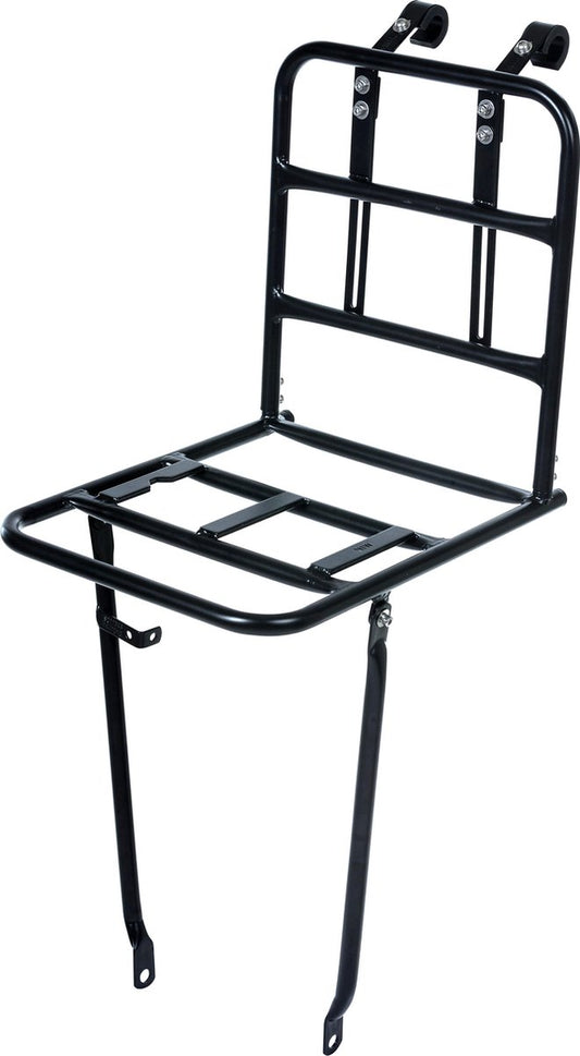 Voordrager Basil Front Carrier L 40 x 28 x 96 cm - glanzend zwart