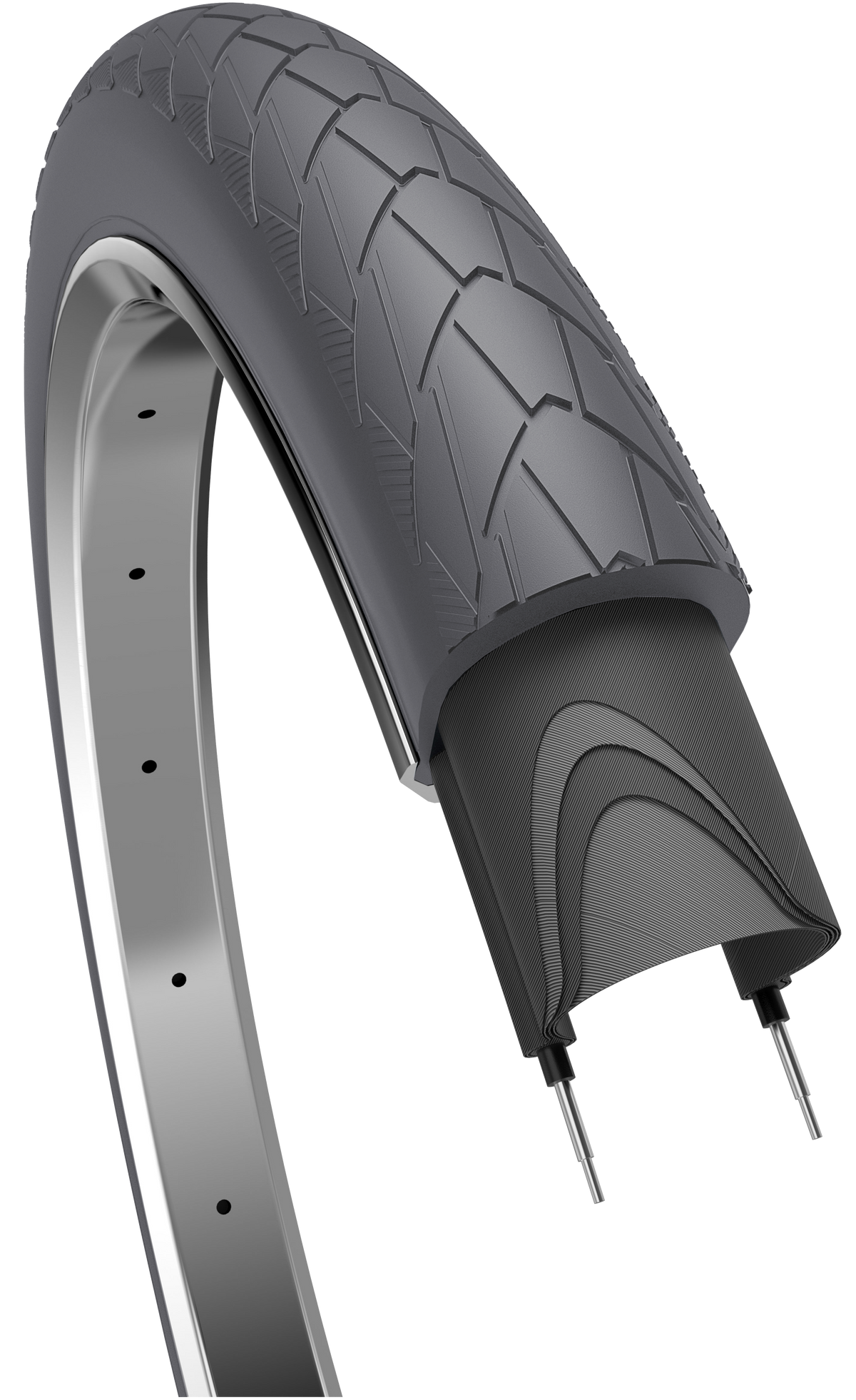 Buitenband Edge Mambo 28 x 2.00"/ 50-622 mm - grijs met reflectie