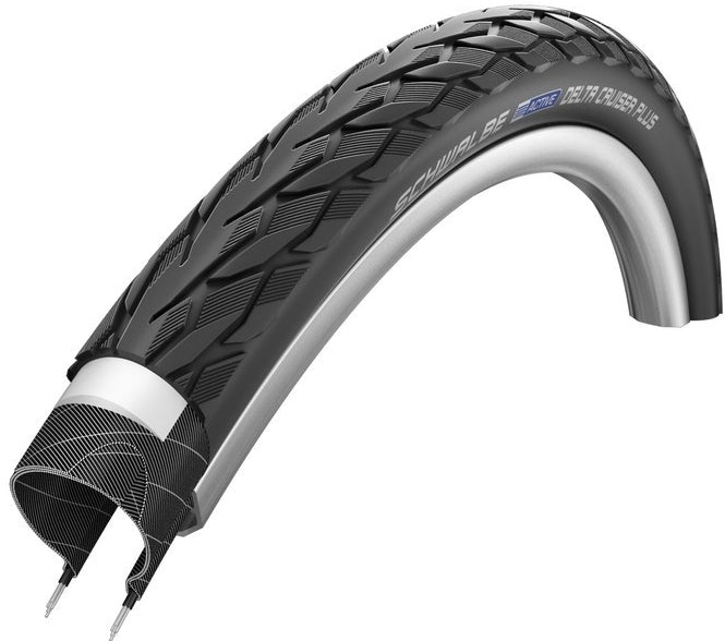 Buitenband Schwalbe Delta Cruiser Plus Puncture Guard 28 x 1.10" / 28-622 mm - zwart met reflectie