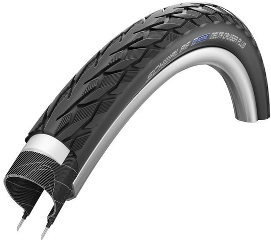 Buitenband Schwalbe Delta Cruiser Plus Puncture Guard 28 x 1.10" / 28-622 mm - zwart met reflectie