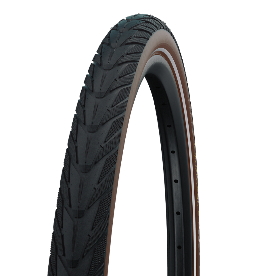 Buitenband Schwalbe Energizer Plus GreenGuard 28 x 1.75" / 47-622 mm - zwart/bruin met reflectie