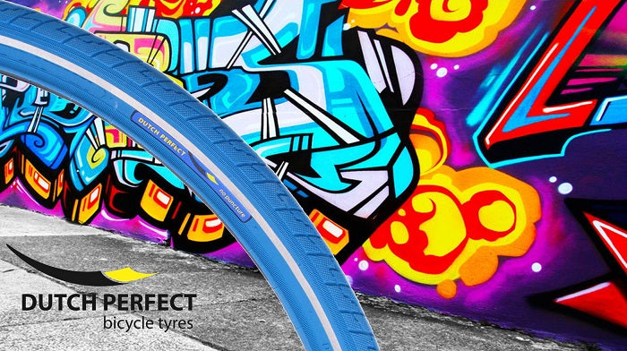 Buitenband Dutch Perfect 28 x 1 ½"/ 40-635mm anti-lek - blauw met reflectie