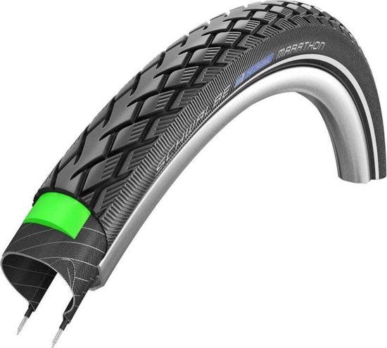 Buitenband Schwalbe Green Marathon GreenGuard 20 x 1.75"/ 47-406mm - zwart met reflectie