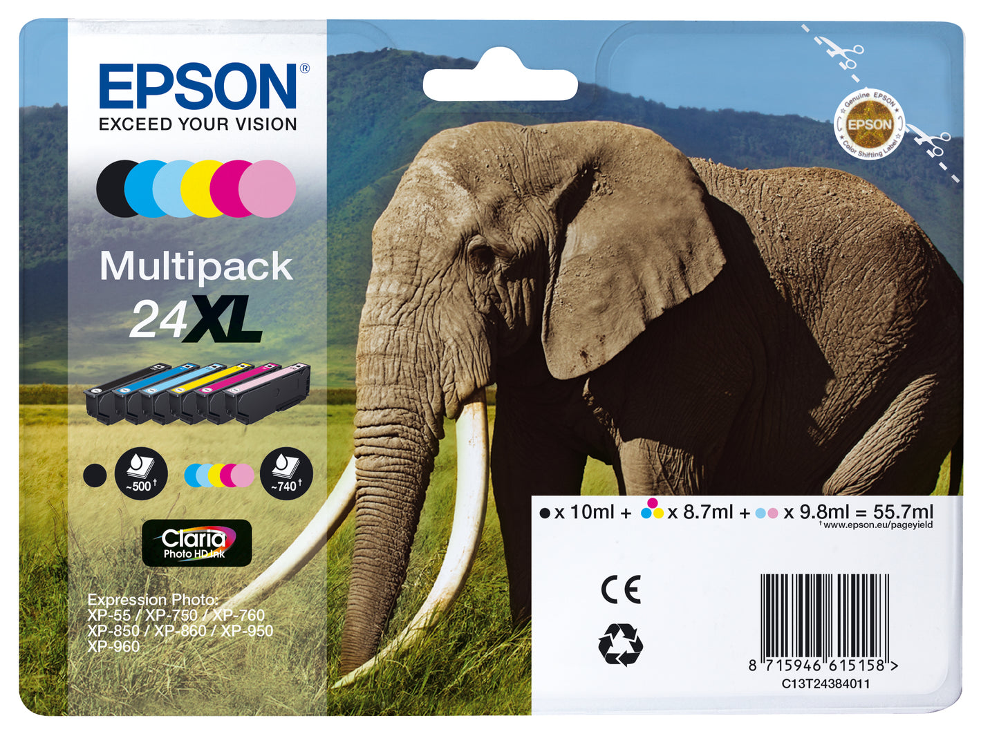 Epson Multipack XL Claria Photo HD BK/C/M/Y/LC/LM T 243   T 2438