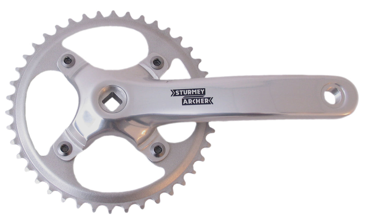 Crankstel 42T Sturmey Archer FCS720 voor 3/32" ketting 170mm - voor vierkante as - zilver