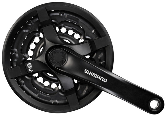 Crankstel 6/7/8 speed Shimano Tourney FC-TY501 met 170mm crankarm 48 x 38 x 28T - zwart
