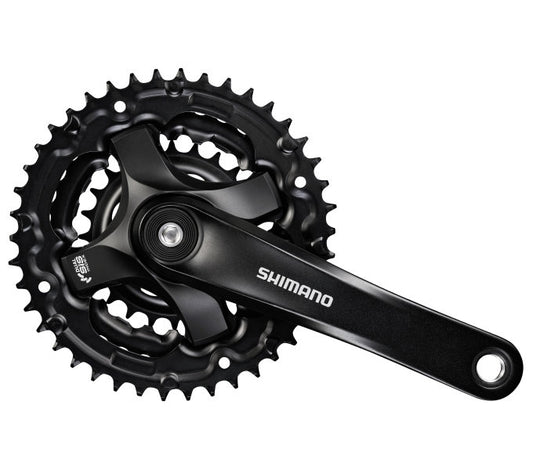 Crankstel 6/7/8 speed Shimano Tourney FC-TY501 met 175mm crankarm 42 x 34 x 24T - zwart