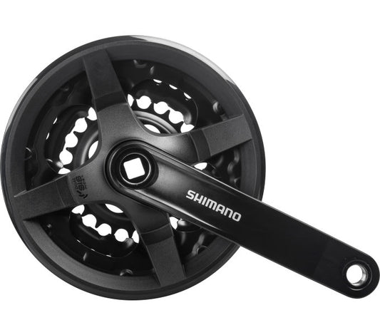 Crankstel 6/7/8 speed Shimano Tourney FC-TY301 met 150mm crankarm 42 x 34 x 24T - zwart