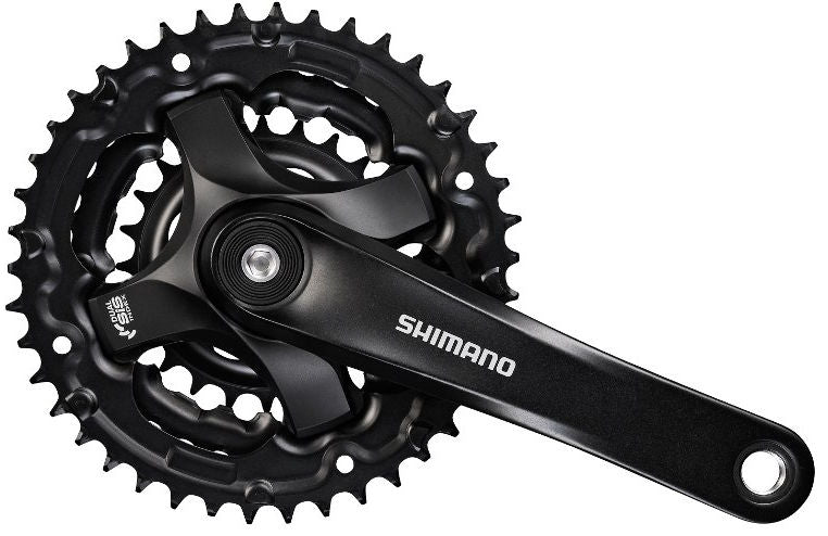 Crankstel 6/7/8 speed Shimano Tourney FC-TY501 met 170mm crankarm 48 x 38 x 28T - zwart