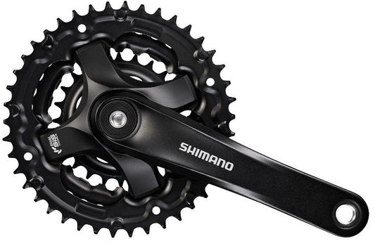 Crankstel 6/7/8 speed Shimano Tourney FC-TY501 met 170mm crankarm 48 x 38 x 28T - zwart