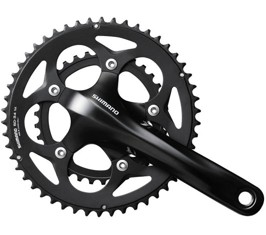Crankstel 2 x 10 speed Shimano Road FC-RS400 - 175/50-34 holle as - zwart