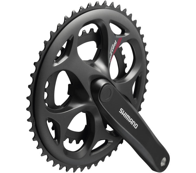 Crankstel 7/8 speed Shimano Tourney FC-A070 Compact 170/50-34T met vierkante as - zwart
