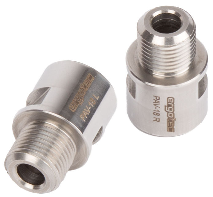 Pedaal asverlenger 9/16"  Ergotec - RVS gepolijst
