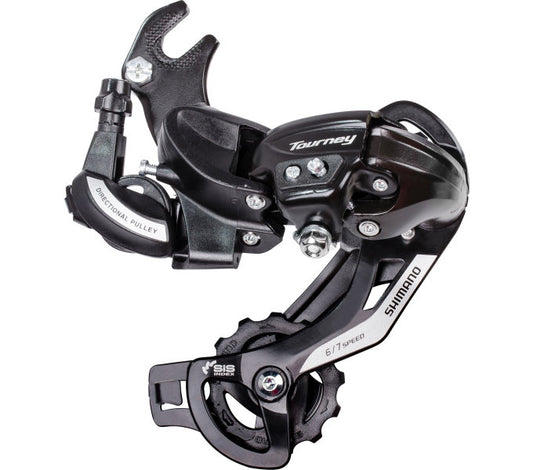 Achterderailleur 6/7-speed Shimano Tourney TY500 met haak (B-Type) - zwart