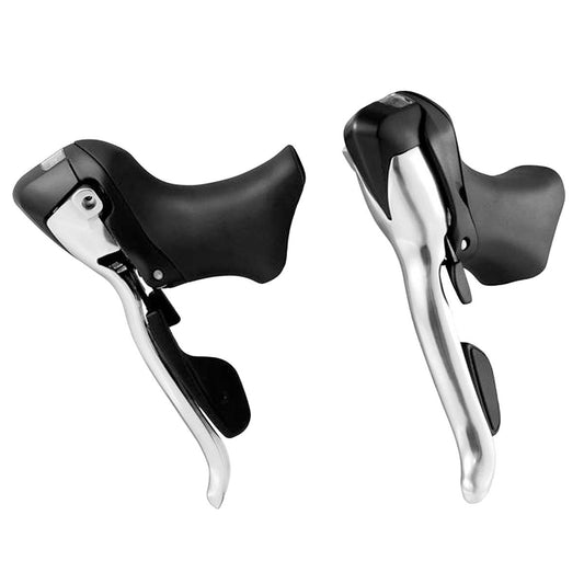 Verstellerset STI 2 x 8 speed Sunrace ST-R81 inclusief binnenkabels - Zwart/Zilver