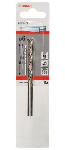 Bosch 1 Metal Drill Bits HSS-G 6,0x57x93mm