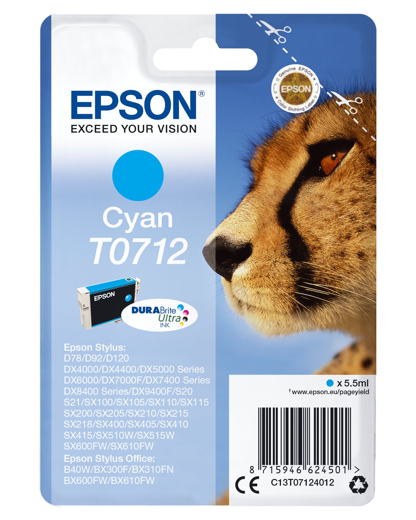 Epson T071240 orig blauw 5,5ml