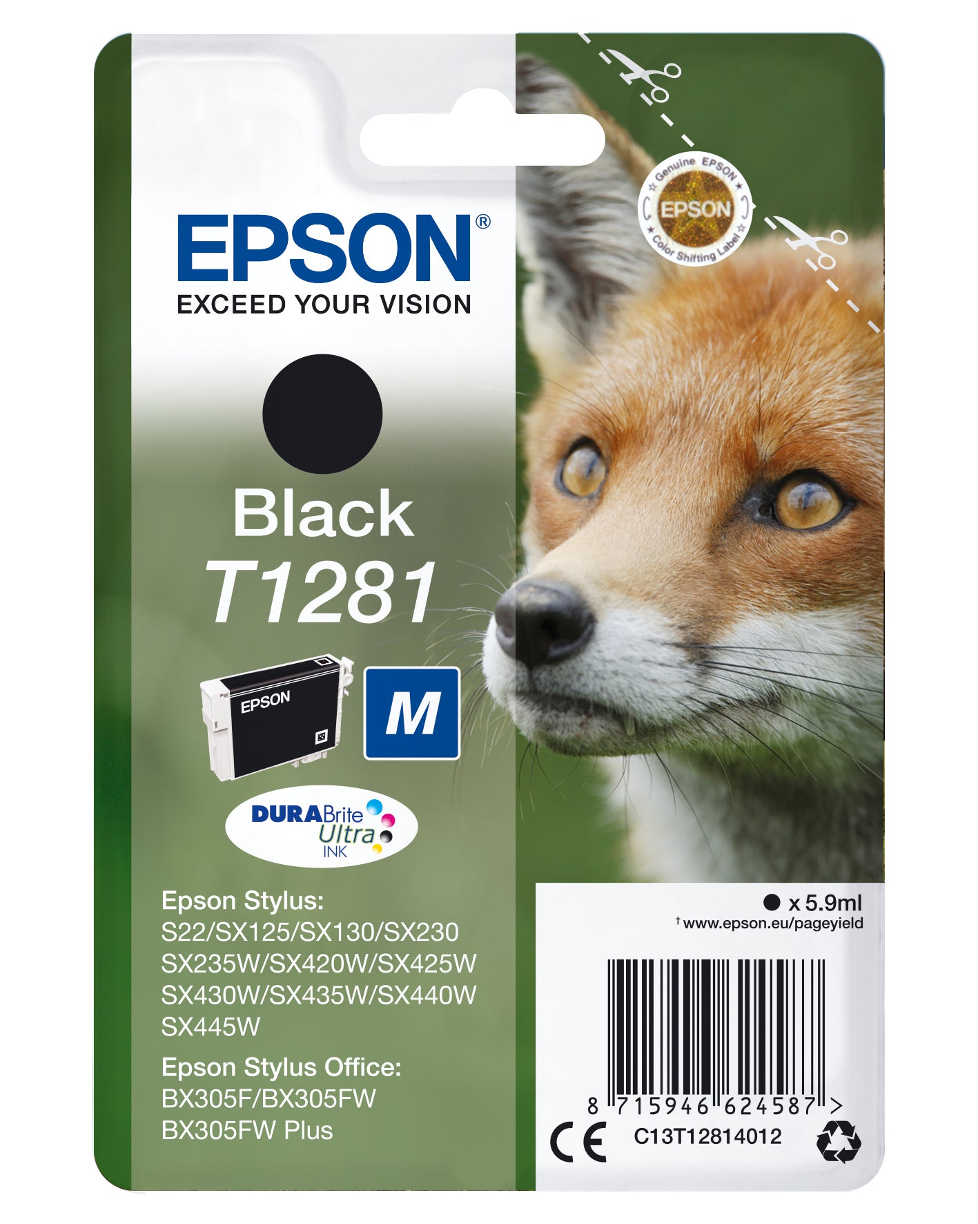 Epson ink cartridge black DURABrite T 128           T 1281