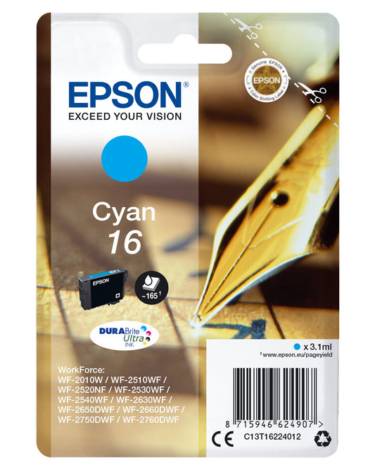 Epson ink cartridge cyan DURABrite Ultra T 162     T 1622