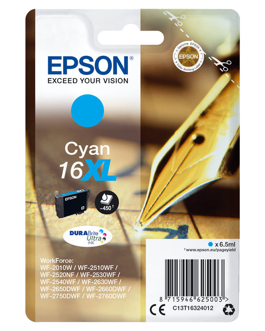 Epson ink cartridge XL cyan DURABrite Ultra T 163     T 1632