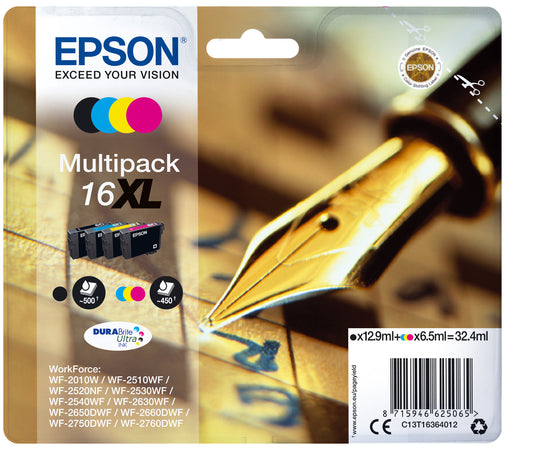 Epson DURABrite Ultra XL Multipack BK/C/M/Y T 163  T 1636